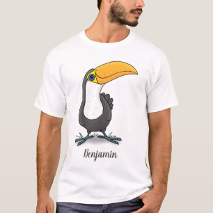 Niedliche Happy Toucan Cartoon-Abbildung T-Shirt