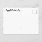 Niedliche Happy Valentine's Day Bee Feiertagspostkarte (Rückseite)