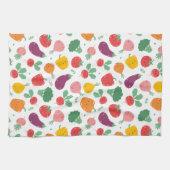 Niedliche Happy Veggies Geschirrtuch (Horizontal)