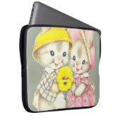 Niedliche Häschen Laptopschutzhülle (Vorne Rechts)