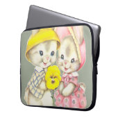 Niedliche Häschen Laptopschutzhülle (Vorderseite Links)
