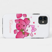 Niedliche Häschen-Lieben kawaii Erdbeere - Case-Mate iPhone Hülle (Rückseite (Horizontal))