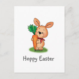 Niedliche Häschen-Ostern-Postkarte fröhliche Feiertagspostkarte