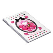 Niedliche Häschen- und kawaiierdbeeren Notizblock (Rechte Seite)