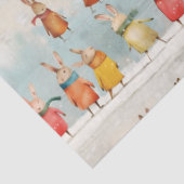 Niedliche Hasen, die im Schnee spielen Seidenpapier (Ausschnitt)