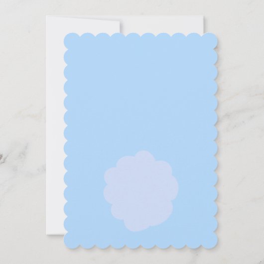 Niedliche Hasen Ohren Blaue Osterbrunch Ei Jagd Einladung (Rückseite)