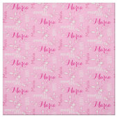 Niedliche Hasen, rosa typografische Gewebe Stoff (Muster)