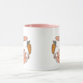 Niedliche Hasen- und Karottenart Tasse (Zentrum)
