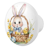 Niedliche Hasen und Küken Keramikknauf (Rechts)