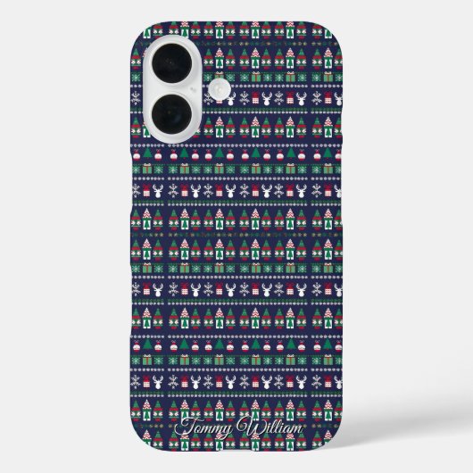 niedliche hässliche Weihnachtsmuster Case-Mate iPhone Hülle (Rückseite)