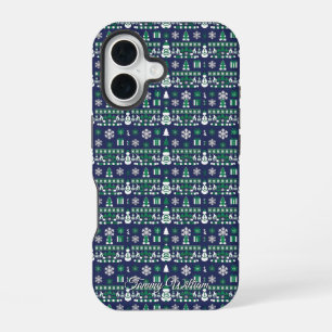 niedliche hässliche Weihnachtsmuster iPhone 16 Hülle
