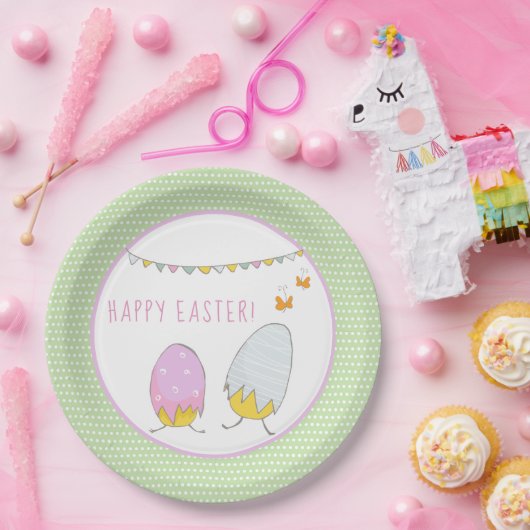 Niedliche Hatched Chicks - Happy Oaster Pappteller (Party)