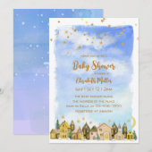 Niedliche Häuser Geschlechtsneutrale Babydusche Einladung (Vorne/Hinten)