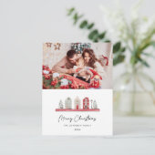 Niedliche Häuser im Foto der traditionellen Weihna Postkarte (Stehend Vorderseite)