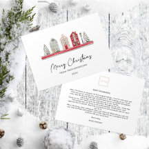 Niedliche Häuser in Weihnachtsfarben - Non-Foto-Ge