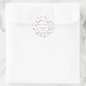 Niedliche Häuser Pastellfarben Wintermuster Runder Aufkleber (Tasche)
