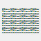 Niedliche Häuserreihen Geschenkpapier Set (Vorderseite)