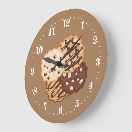 niedliche hausgemachte Kochkuchen Große Wanduhr (Winkel)