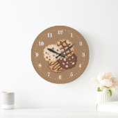niedliche hausgemachte Kochkuchen Große Wanduhr (Zuhause)