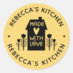 Niedliche hausgemachte Liebe Runder Aufkleber