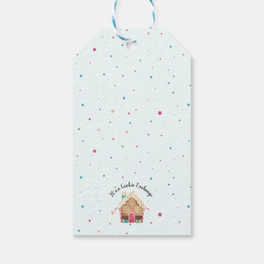 Niedliche hausgemachte Weihnachtskekse Gingerbread Geschenkanhänger (Rückseite)