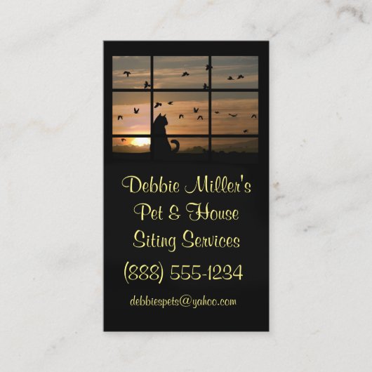 Niedliche Hauskatzen und Hauskarten Visitenkarte (Vorderseite)