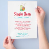 Niedliche Hausreinigung Business Flyer (Hand)