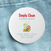 Niedliche Hausreinigung Button