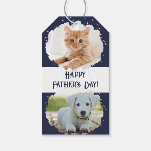 Niedliche Haustiere lieben Personalisierten zwei F Geschenkanhänger (Vorderseite)