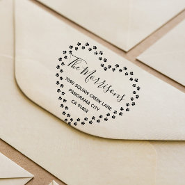 Niedliche Haustiere Paw Hearth Wreath Familie Rück Permastempel