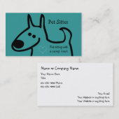 Niedliche Haustiersitter-Geschäfts-Karten Visitenkarte (Vorne/Hinten)