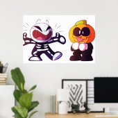 Niedliche Haut und Pump Poster (Heimbüro)