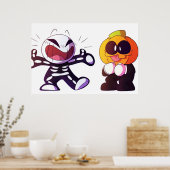 Niedliche Haut und Pump Poster (Küche)