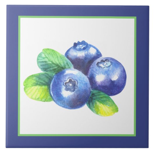 Niedliche Heidelbeere: Obstküche Fliese (Vorderseite)