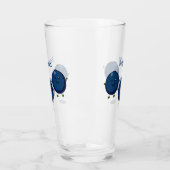 Niedliche Heidelbeeren lila Cartoon-Abbildung Glas (Links)