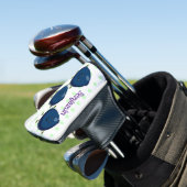 Niedliche Heidelbeeren lila Cartoon-Abbildung Golf Headcover (In Situ)