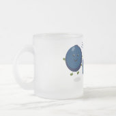 Niedliche Heidelbeeren lila Cartoon-Abbildung Mattglastasse (Links)