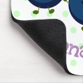 Niedliche Heidelbeeren lila Cartoon-Abbildung Mousepad (Ecke)