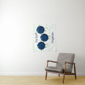 Niedliche Heidelbeeren lila Cartoon-Abbildung Wandteppich (Beispiel)