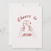 Niedliche heikle Silvester-Party-Doodle Einladung (Rückseite)