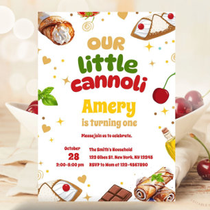 Niedliche Heilige Cannoli Moderne Geburtstagsparty Einladung