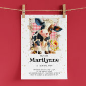 Niedliche Heilige Kuh 1. Geburtstag Einladung