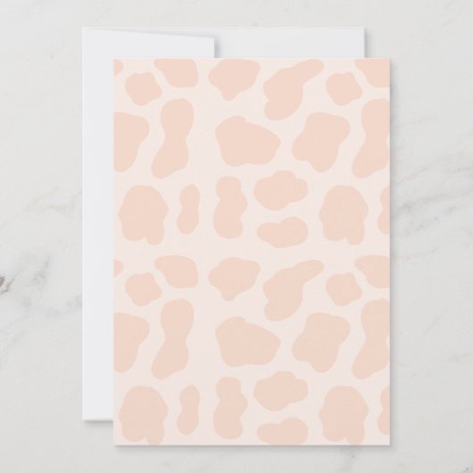 Niedliche Heilige Kuh Ich bin ein Mädchen 1. Gebur Save The Date (Rückseite)