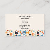 Niedliche Heimtiere, glückliche Katzen, Tierärzte Visitenkarte (Rückseite)