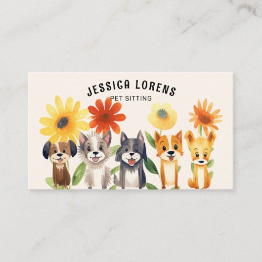 Niedliche Heimtiere, glückliche Katzen, Tierärzte Visitenkarte (Vorderseite)