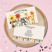 Niedliche Heimtiere, glückliche Katzen, Tierärzte Visitenkarte