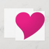 Niedliche, heiß rosa Valentinstag Tageskarte (Vorne/Hinten)