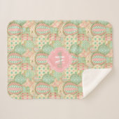 Niedliche Heißluftballons mit Monogramm Sherpadecke (Vorderseite (Horizontal))