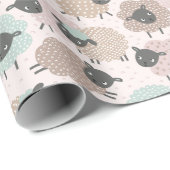 Niedliche, hellbeige Pfefferminze auf Creme Geschenkpapier (Rolleneckpunkt)