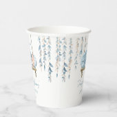 Niedliche, hellblaue Boho Baby-Boy-Duschpapiertass Pappbecher (Rechts)